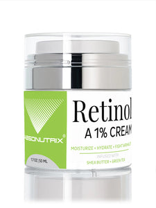 Absonutrix Retinol A1% Cream Moisturize Hydrate Fight Wrinkles Infused with Shea butter and Green Tea 1.7 Oz/50 ml