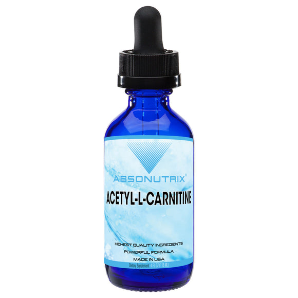 Absonutrix Acetyl-L-Carnitine 593mg All natural helps support natural balance and well being Made in USA 200 servings 4 Fl oz