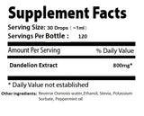 Absonutrix Dandelion Root Extract 800MG Per serving. Helps support Cardiovascular Health Taraxacum Officinale | 4 oz Big Bottle