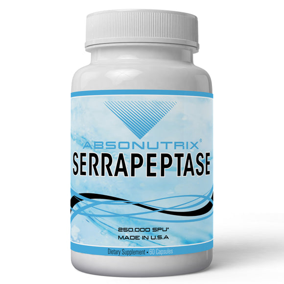 Absonutrix Serrapeptase 250,000 IU  60mg 60 capsules Helps Reduce Inflammation and Promote Heart Health