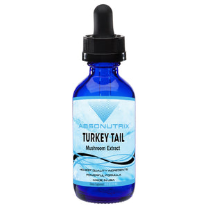 Absonutrix Turkey Tail Mushroom Extract Trametes versicolor 590 mg helps boost immunity antioxidant 4 Fl Oz Made in USA